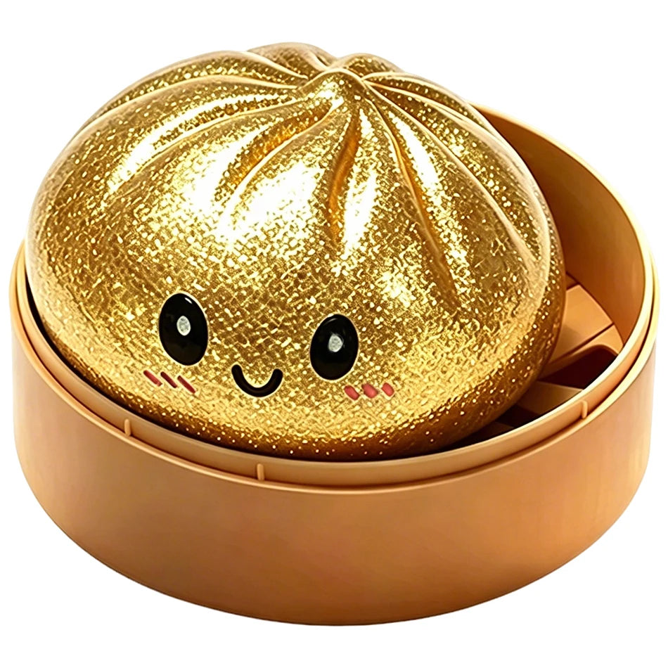 Gold Glitter Mystery Dumpling Squishy