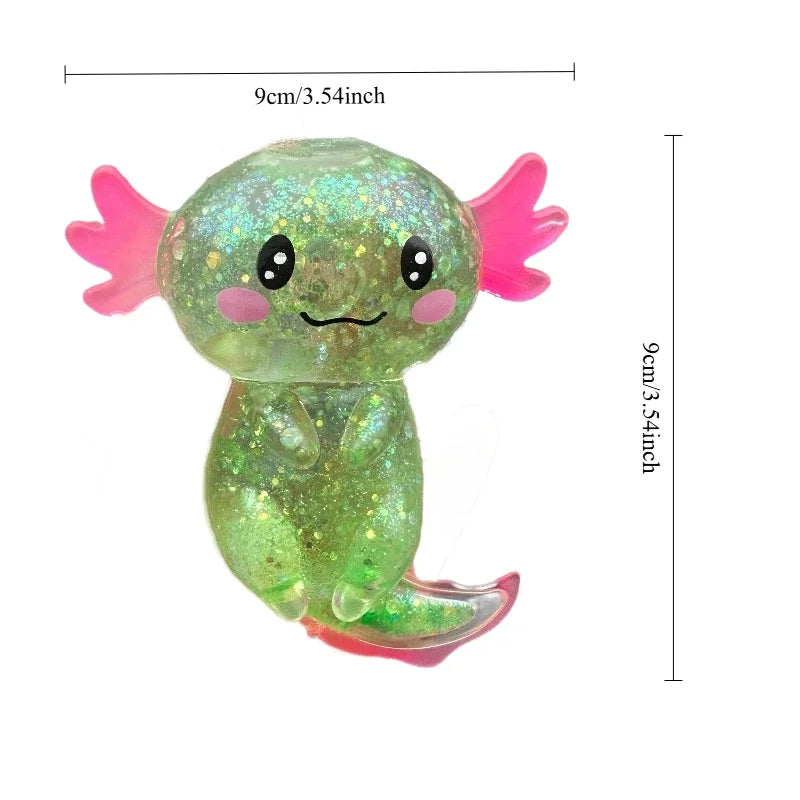 Axolotl Glitter Squishy — product photo 6