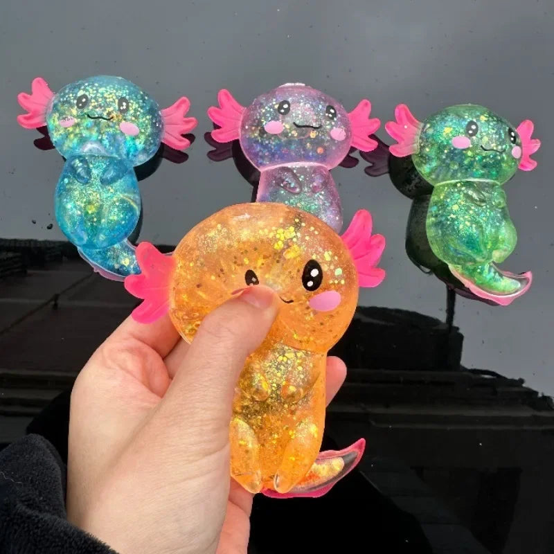 Axolotl Glitter Squishy — product photo 13