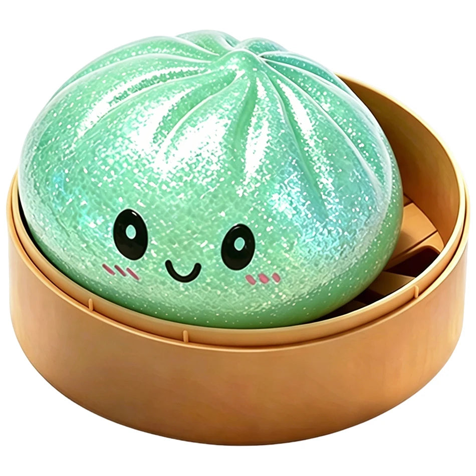 Emerald Green Glitter Mystery Dumpling Squishy