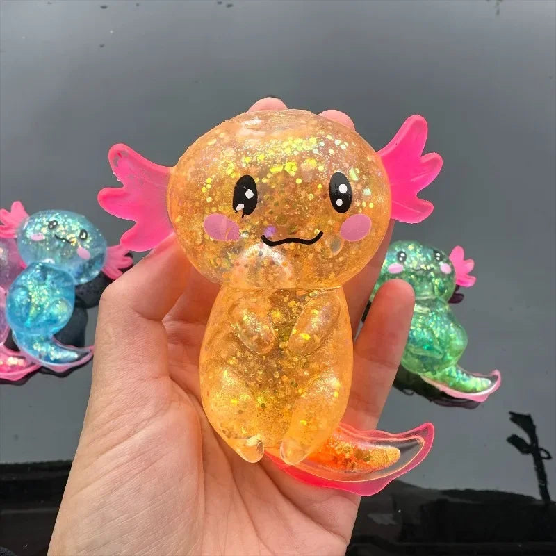 Axolotl Glitter Squishy — product photo 17