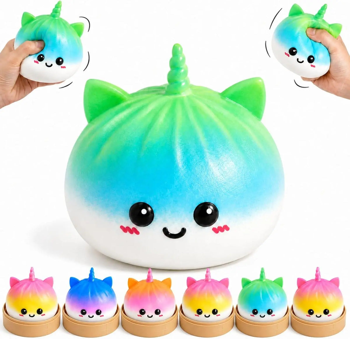 Unicorn Gradient Mystery Dumpling Squishy - Random Colour