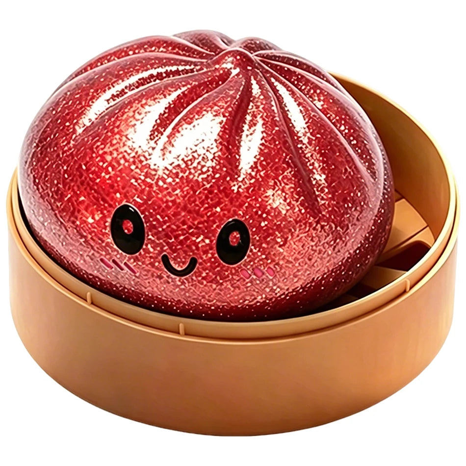 Red Glitter Mystery Dumpling Squishy