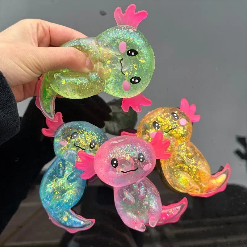 Axolotl Glitter Squishy — product photo 9