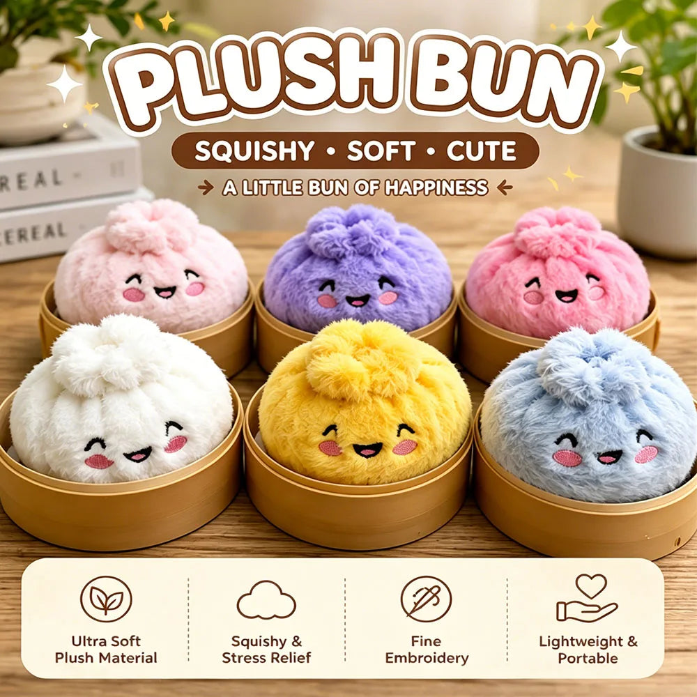 Fluffy Mystery Dumpling Squishy - Random Colour
