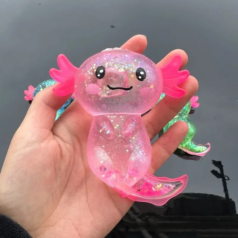 Axolotl Glitter Squishy — product photo 3