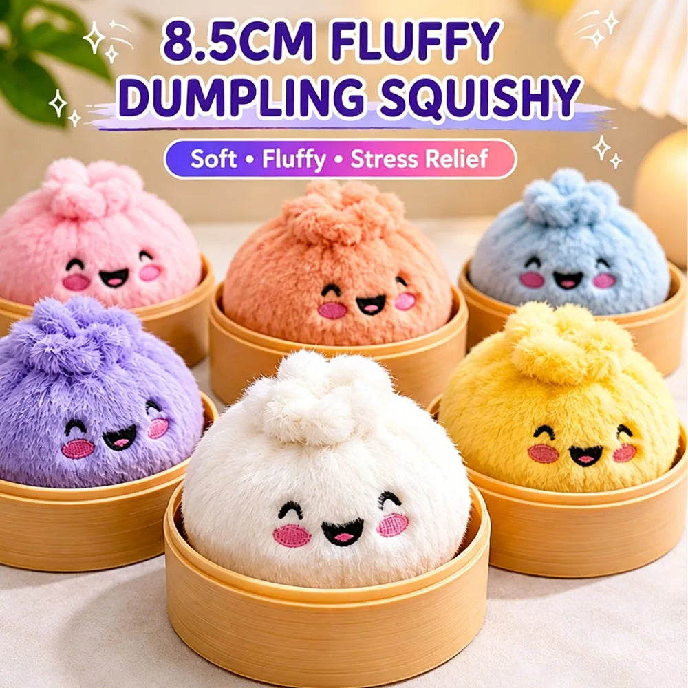 Fluffy Mystery Dumpling Squishy - Random Colour