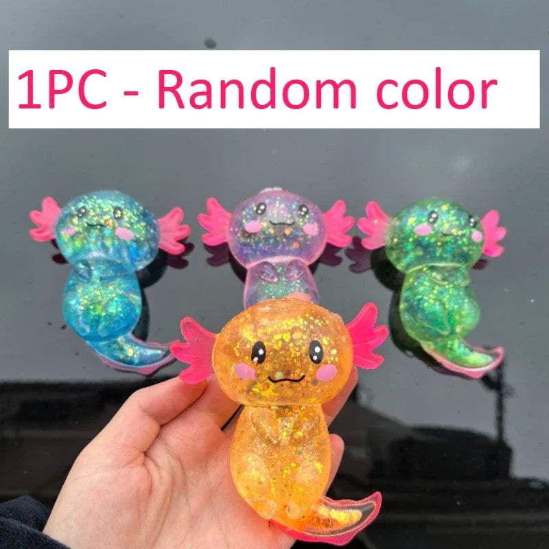 Axolotl Glitter Squishy — product photo 15