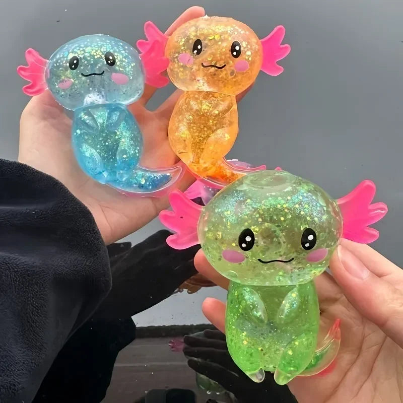 Axolotl Glitter Squishy — product photo 2